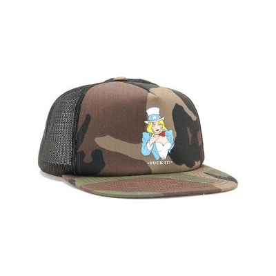 HUF Miss America FU Trucker Woodland Camo Snapback camo vícebarevné camo