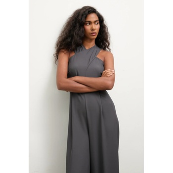 Answear. LAB Гащеризон Answear. LAB в сиво с v-образно деколте (93196.ilk)