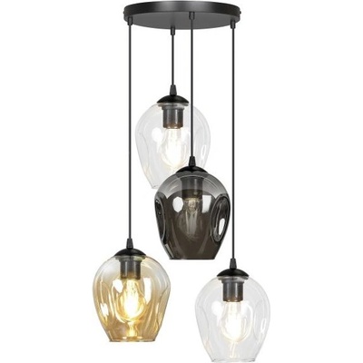 ADVITI ad-ld-6328b-fce27sp - Пендел iris, 4х60w, e27, черен-графит (ad-ld-6328b-fce27sp)