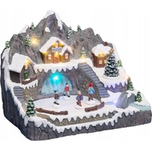 Vianočné mestečko s klziskom Fééric Lights and Christmas 24,5x27,5 cm