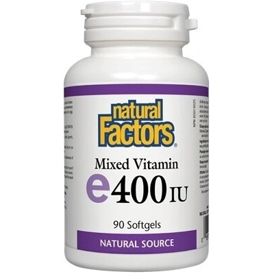 Natural Factors Витамин E 400 IU / 268 mg (токофероли микс) 90 софтгел капсули | Natural Factors (1421 NF)