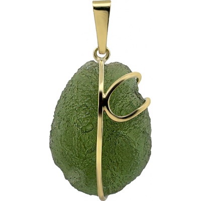 Vltavín Moldavite Zlatý přívěsek s vltavínem 2000334410009