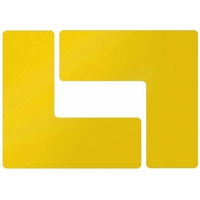 Podlahové značení - Rohová značka "L" 76,2 x 203,2 mm, 20 ks v balení, žlutá