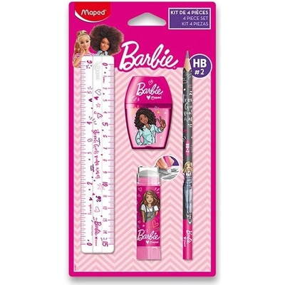 MAPED Souprava MAPED Barbie - 4ks školních potřeb
