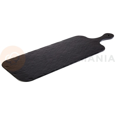 APS Servírovací tác z melaminu imitace břidlicového kamene Slate Rock černá 480x200 mm