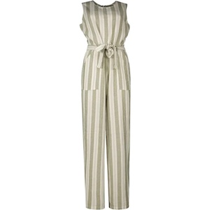 ONLY Гащеризон Only Caro sleeveless jumpsuit - Green (Gray Violet / Stripes Cloud Dancer & Oil Green)