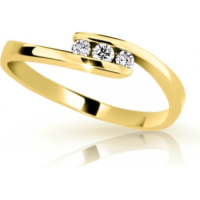 Cutie Jewellery prsteň zo žltého zlata so zirkónom Z6869-2072 10 X 1