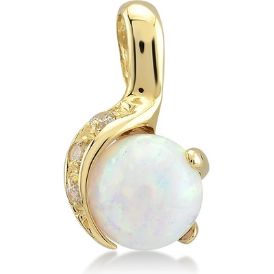 Lillian Vassago Zlatý přívěsek s opálem a zirkony LLV31-WOYP002