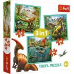 Trefl Puzzle 3in1 - The Unusual World of Dinosaurs (GXP-645298)