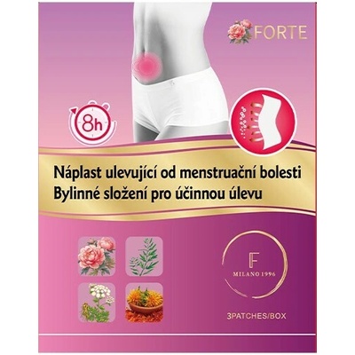 FORTE náplasti proti bolesti pri menštruácii, hrejivé 3ks
