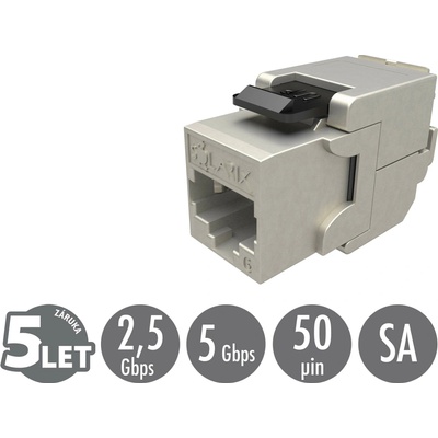 Samorezný keystone Solarix CAT6 STP SXKJ-6-STP-BK-SA