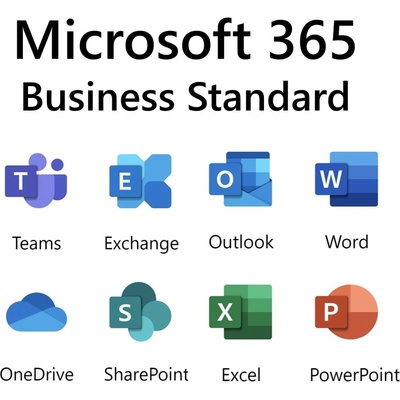Софтуер Microsoft 365 Business Standard, абонамент, до 5 потребителя, български, за Windows/MAC/Linux (FS-SOFT-MS-OFF-365-BS)