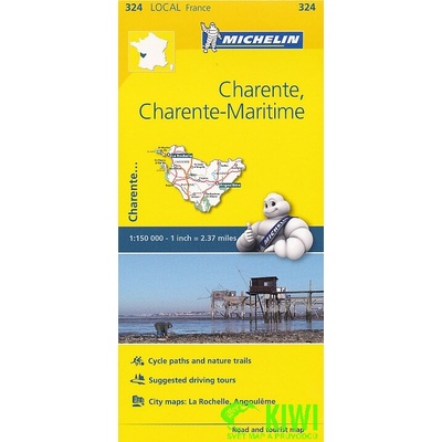 mapa Charente, Charente-Maritime 1:150 t.