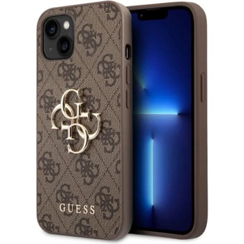 GUESS Калъф Guess - PU 4G Metal Logo, iPhone 14/13, кафяв (3666339066284)