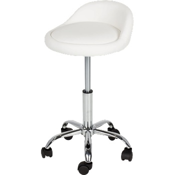 Image 1 of Carmen Табуретка с колелца Carmen 3067 - бял (B3521081_1)