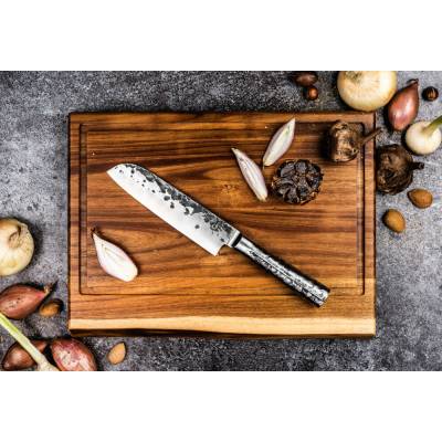 Forged Кухненски нож Forged - Ръчна изработка - японска стомана 440С - Холандия - Серия Intense - Santoku 18см