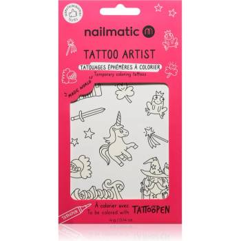 Nailmatic Tattoo Artist Temporary Coloring Tattoos татуировка за деца 3 y+ Magic World 9x16, 3 см