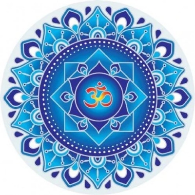 Mandala okenná nalepovacia - Modrý OHM