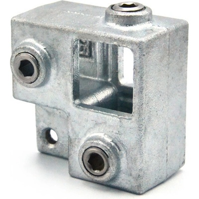 Pozinkovaná spojka pro jekl 25x25mm, rohová průchozí spojka s podložkou