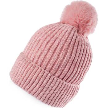 Prima obchod dívčí zimní čepice žinylková s lurexem Emi Ross pudrová