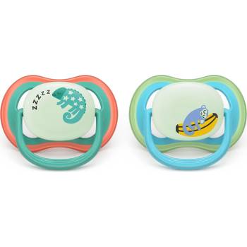 Philips Avent Pacifier Ultra Air NightTime SCF376/28, 6-18 м. , 2 броя (SCF376/28)
