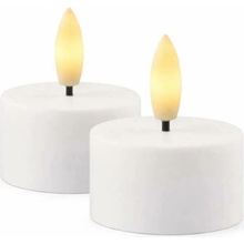 SIRIUS Sada LED čajové svíčky na baterie Sille Tealight, Ø 4,5 × 2,2 cm, bílé, z pravého vosku, balení 2 ks
