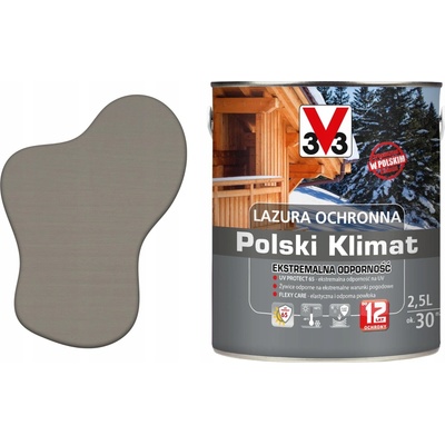 Lazura 12 let V33 Šedá 2,5L