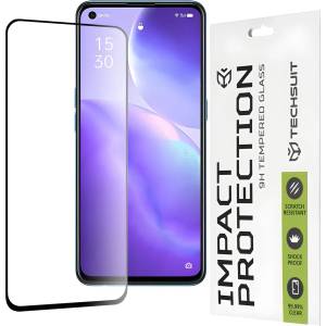 Techsuit защитно пълно покриващо стъкло 111D за Oppo Reno5 5G/Find X3 Lite - Черен KP36631