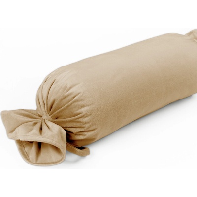 Biante Zamatový vankúš valec bonbon Velvet Prémium SVP-006 Pieskovo béžový 15x40
