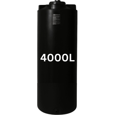 MAVIL Резервоар за питейна вода mavil, цилиндричен вертикален 4000 л (черен) (3-4000)