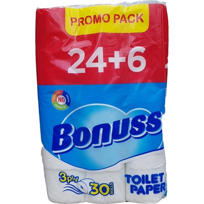 Bonuss тоалетна хартия, 30 броя х 65гр