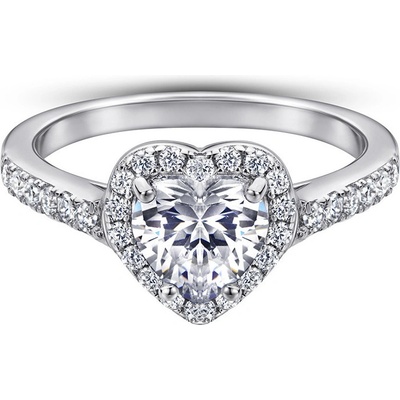 Lunica Stříbrný prstýnek SRDCE 0608 6