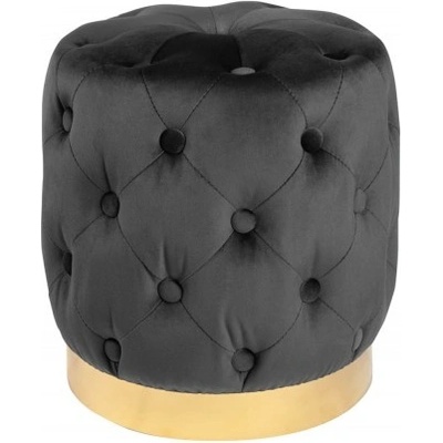 Interior DE Taburet MODERN BAROCCO 38 CM černý sametTAB40732