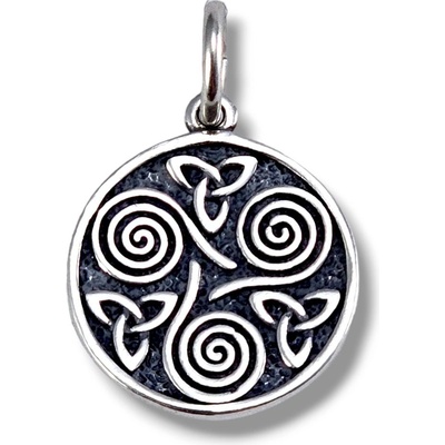 Drakkaria Druidská Spirála triskel stříbrný přívěsek P41281