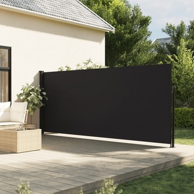 vidaXL Zatahovací boční markýza 180 x 300 cm černá