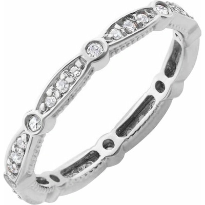 Eppi Nežný eternity prsteň s lab-grown diamantmi Frost R44110