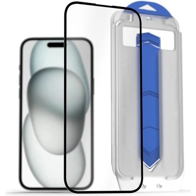 AlzaGuard 2.5D Glass EasyFit DustFree 2 Pack pro Apple iPhone 15 s instalačním rámečkem AGD-EFD8 – Zboží Živě