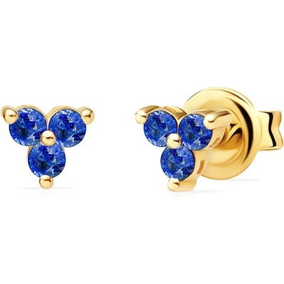 SAVICKI Обеци Savicki: злато, сини сапфири