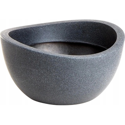 Scheurich Wave Globe Bowl 40 černý granit, květináč, 39,3 cm, 12 l