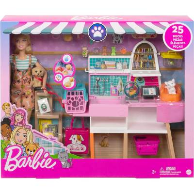 Barbie Игрален комплект Mattel Barbie - Бутик за домашни любимци (GRG90)