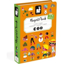 Magnetická kniha skládačka Roční období Magnetibook Janod od 3 let