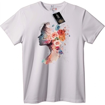 NOONEBRAND Тениска с флорален акварел - 2XL, White