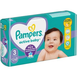 Pampers Памперси Pampers Active Baby 3 (6-10 кг. ) - 70 броя