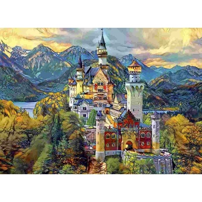 BlueBird Zámek Neuschwanstein Fussen Německo 1000 dílků