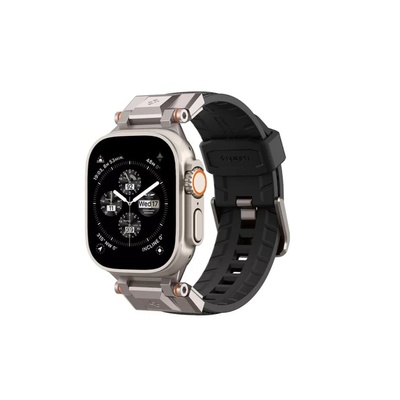 Spigen Каишка Spigen DuraPro Armor, съвместима с Apple Watch 4/5/6/7/8/SE/Ultra 42/44/45/49 мм черен (AMP06065) (AMP06065)