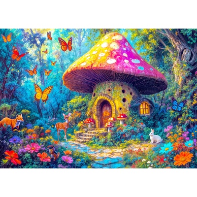 Enjoy - Puzzle Mushroom Cottage - 1 000 piese