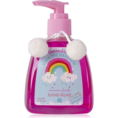 ACCENTRA Over the rainbow mýdlo na ruce s pumpičkou a dekorací pom pom 270 ml