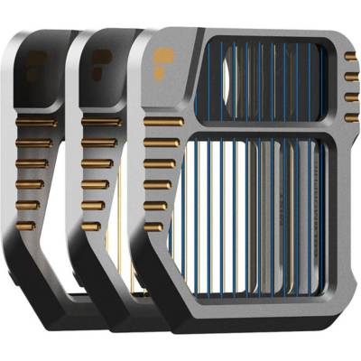 PolarPro - DJI Mavic 3 - Mist - GoldMorphic - BlueMorphic - 3-Pack - FX Filter - Streak Filter - anamorphic Streak Flare Effect - AirFrame 4.0 - Creative Filters for The Mavic 3 and Mavic 3 Cine - MVC3-FX-3PK