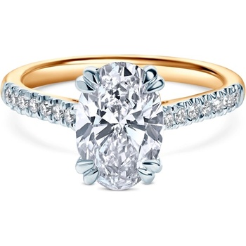 SAVICKI Годежен пръстен Savicki: двуцветно злато, лабораторен диамант
