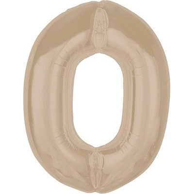 Godan Balónek fóliový číslo 0 matný latte 92cm